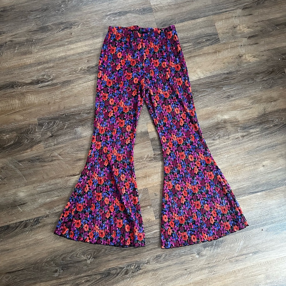 Wild Fable Multicolor Floral Flare Pants